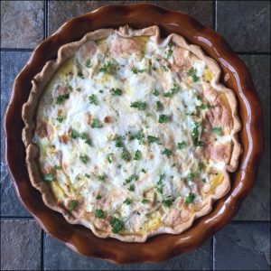 Caprese Quiche with Chicken and Spinach