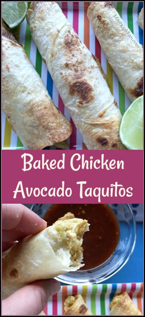 Baked Chicken Avocado Taquitos