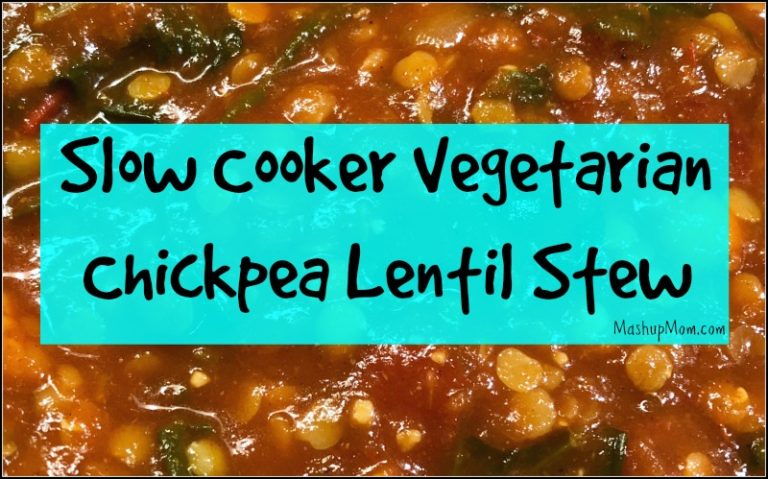 Slow Cooker Vegetarian Chickpea Lentil Stew