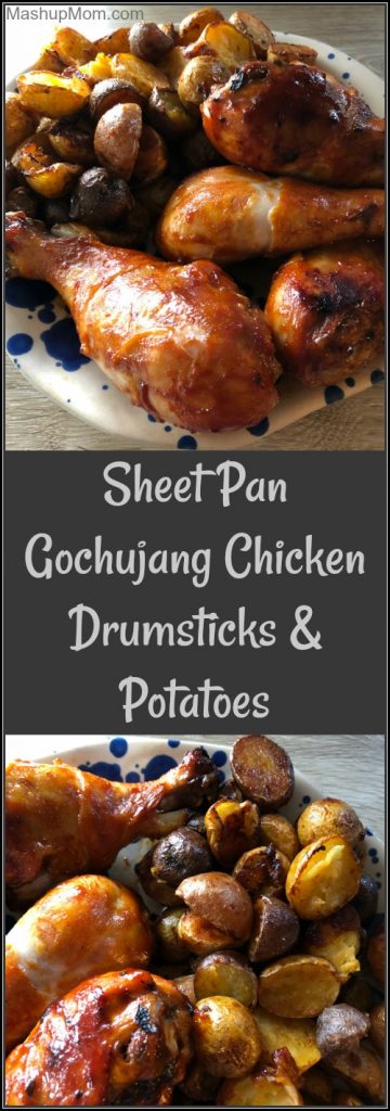 Sheet Pan Gochujang Chicken Drumsticks and Potatoes