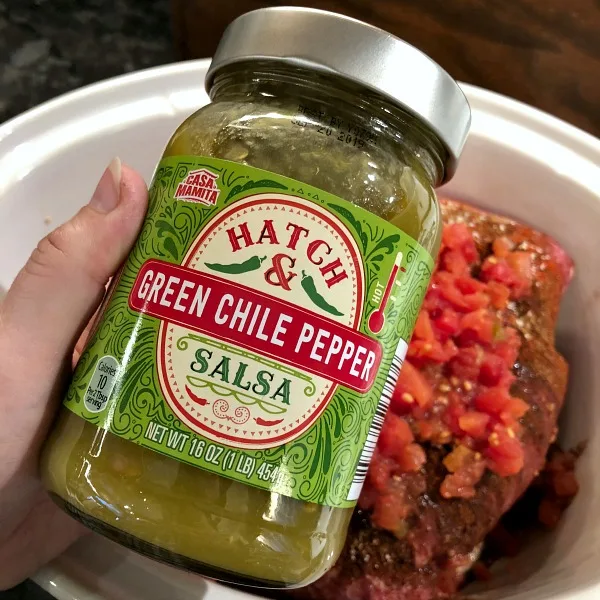 Crock-Pot Green Chile Pulled Pork - Barefeet in the Kitchen