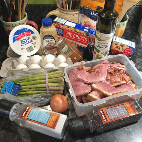 Leftover Ham & Asparagus Quiche