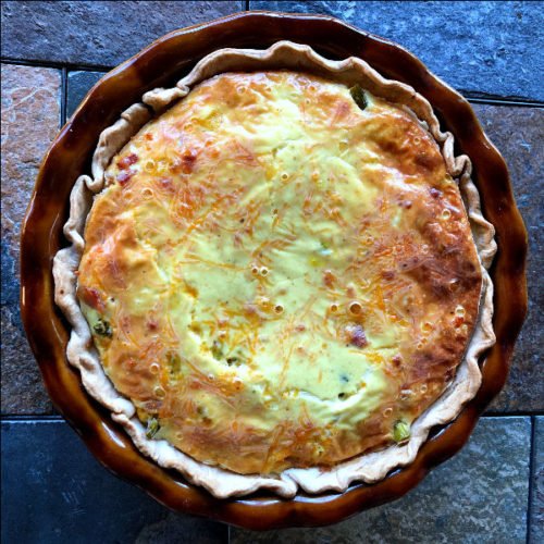 Leftover Ham & Asparagus Quiche