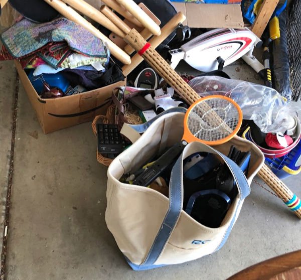 garage sale pile