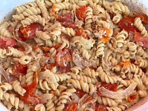 Baked Goat Cheese & Tomato Pasta