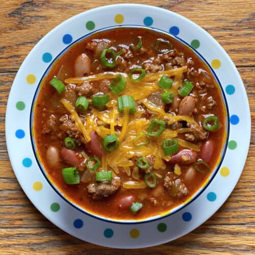 Beef & Sausage Salsa Verde Chili