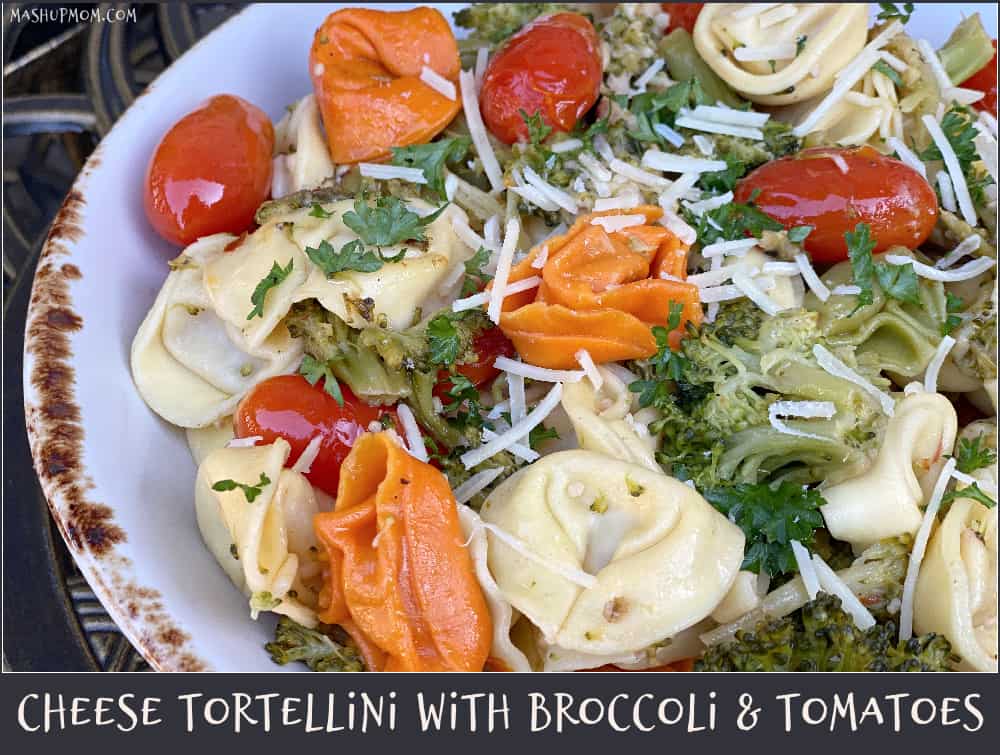 20 Minute Cheese Tortellini with Tomatoes and Parsley - She Likes Food