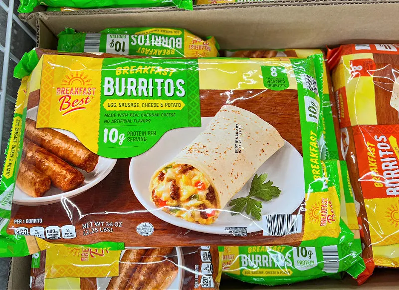 frozen breakfast burritos