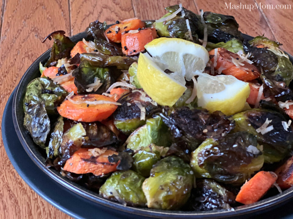 Lemon Parmesan Roasted Brussels Sprouts And Carrots 3697