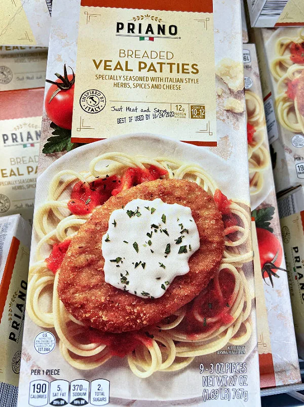 veal patties at aldi