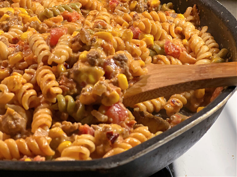 Weeknight Cheesy Taco Pasta