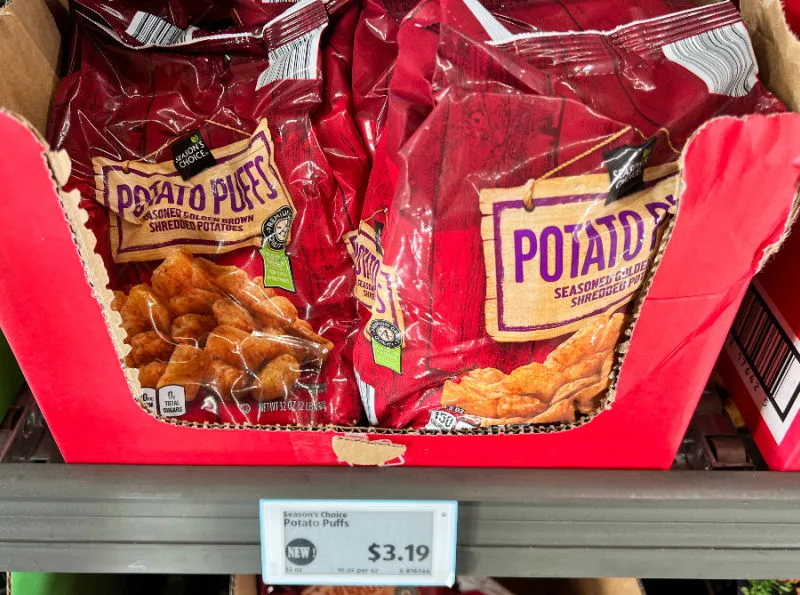 tater tot potato puffs at aldi